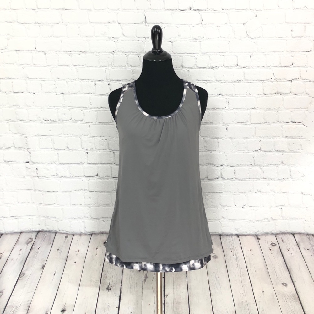 Athleta Yoga Tank Top Grey Small- Built in Bra